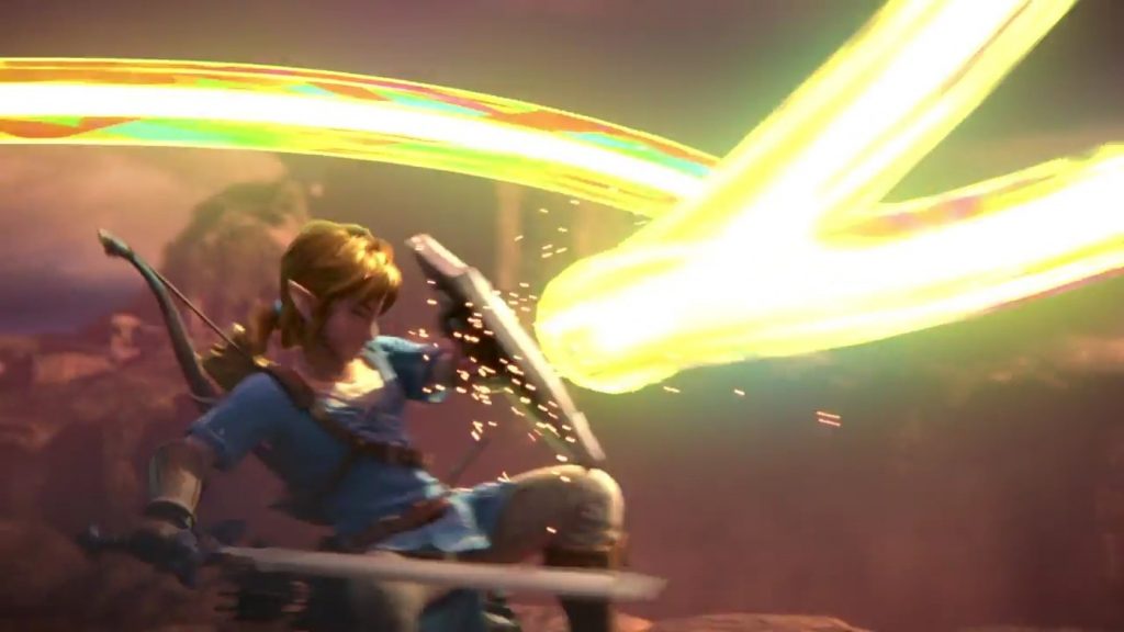 Link Fighting Off Galeem Beam