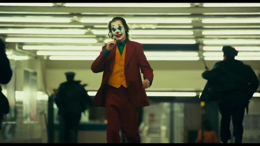 Joker Walkkng out of Subway