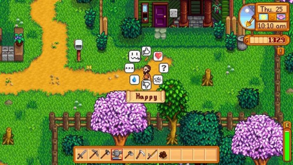 Happy Emote in Stardew Valley