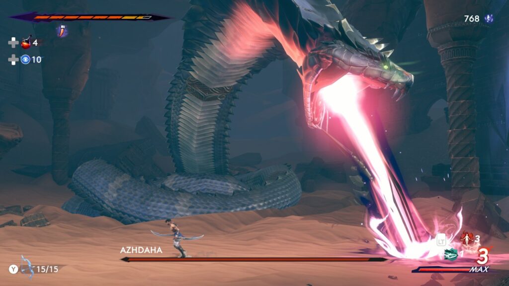 Azhdaha Boss Fight in Prince of Persia The Lost Crown